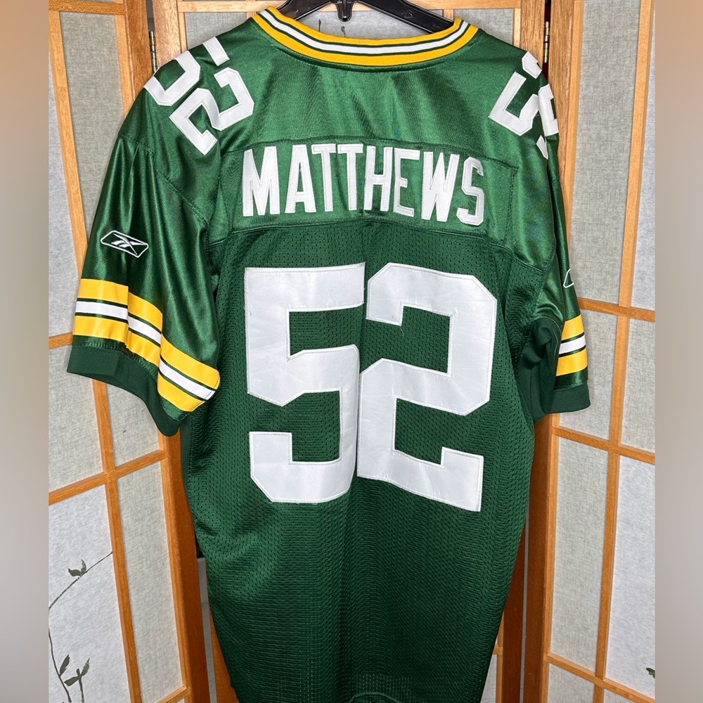 Green Bay Packers NFL Jersey 52 CLAY MATTHEWS Authentic Onfield Reebok Size 52 - Picture 4 of 6